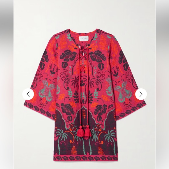 Cara Cara Jaipur printed linen tunic - Picture 2 of 5